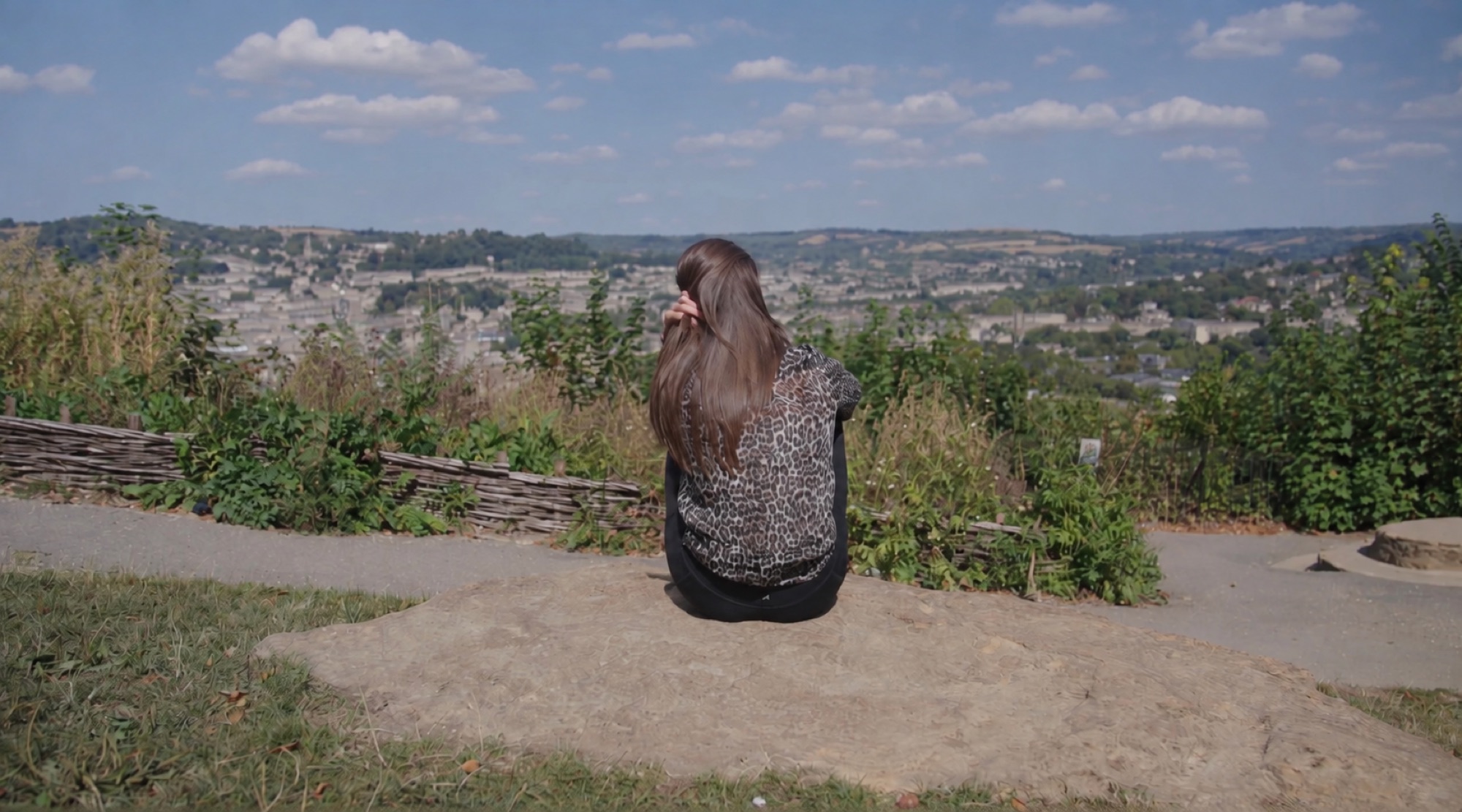 Zoe Browning looking out across the valley