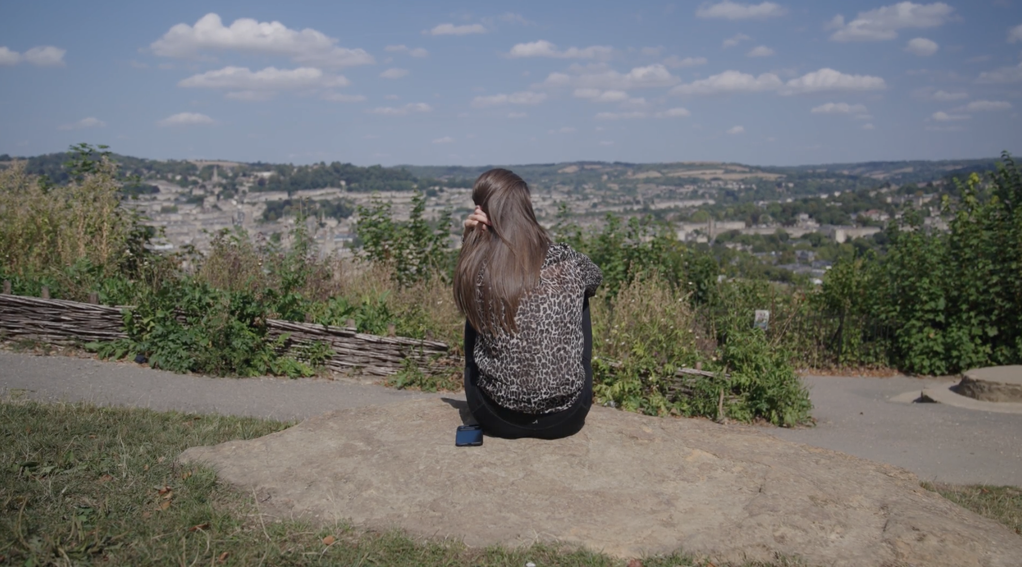 Zoe Browning looking out across the valley