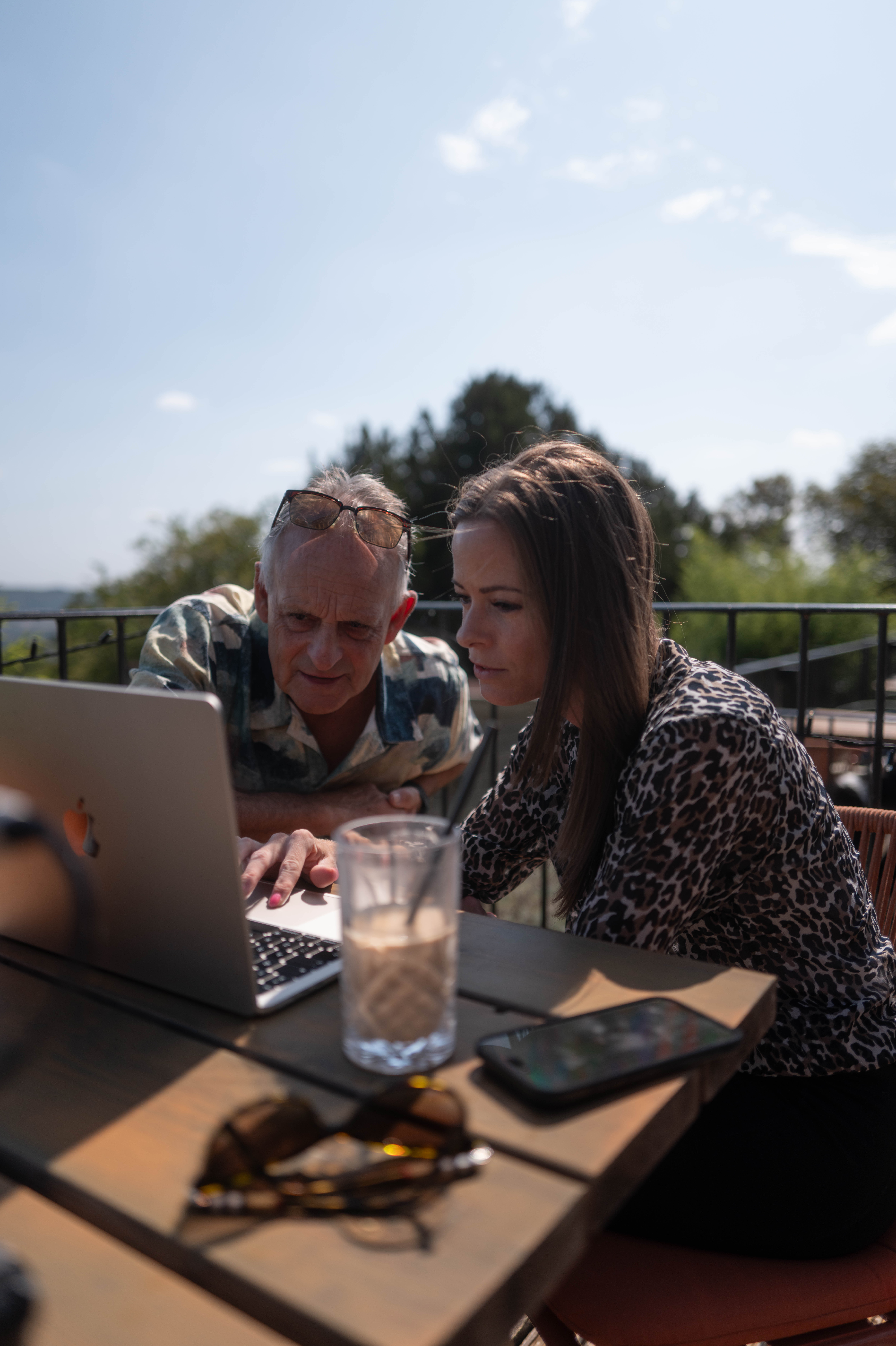 Zoe working through a scheme with her development partner